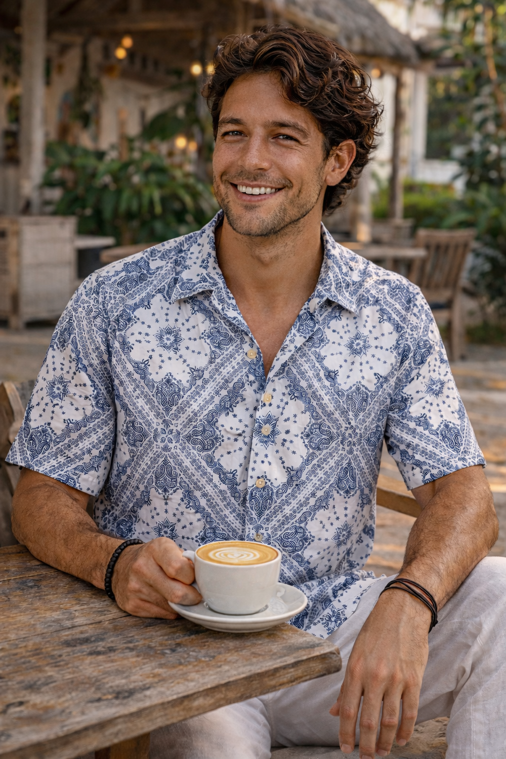 Solace Men's Santorini Button up Shirt
