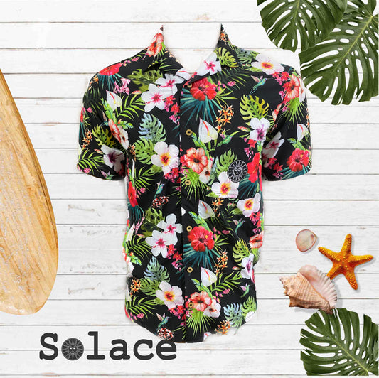 Solace Men's Hummingbird Button up Shirt