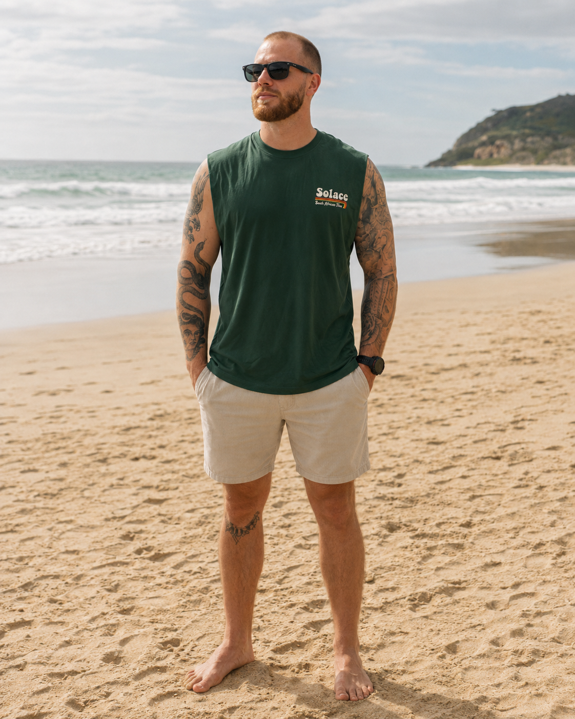 Solace South African Amigo Deep Cut Off Vest