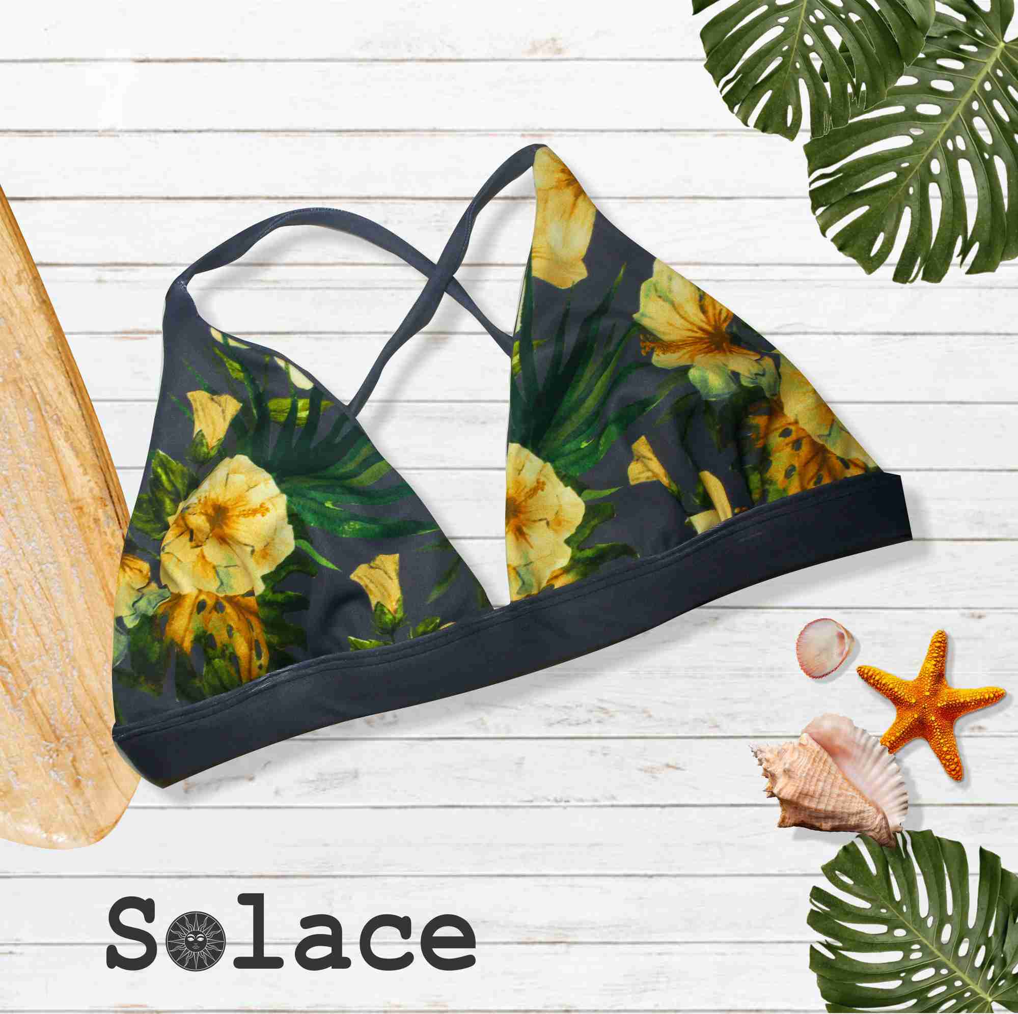 Solace Aloha Reversible Halter Style X back Bikini Top – The Solace Life