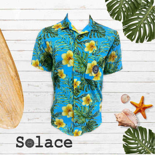 Solace Men's Frangipani Button up Shirt
