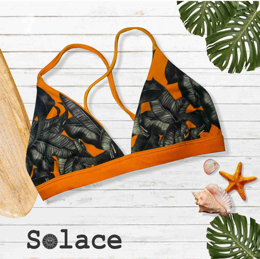 Solace Havana Reversible Halter Style X back Bikini Top