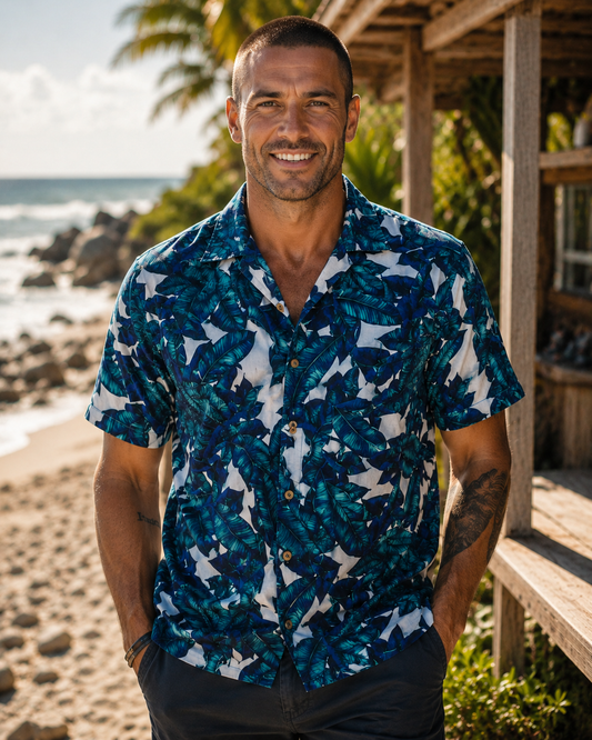 Solace Men's Havana Button up Shirt