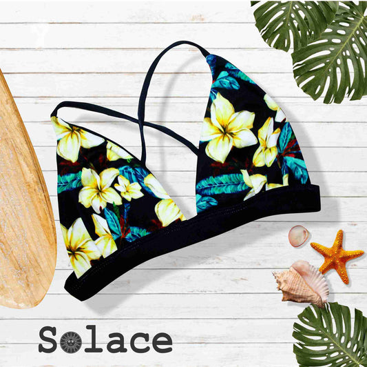 Solace Ohana Reversible Halter Style X back Bikini Top