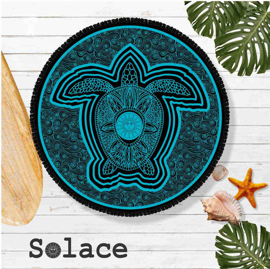 Solace Turtle Round Microfiber Towels