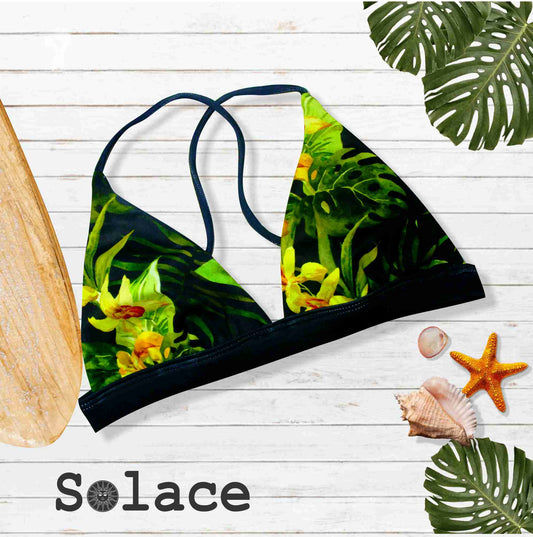 Solace Tofo Mystic Reversible Halter Style X back Bikini Top